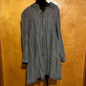 Serra Charcoal Large Long Sleeve Dress